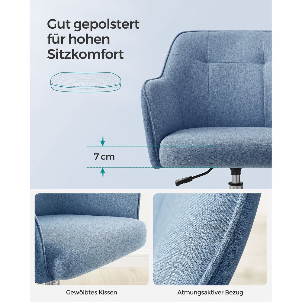 Højdejusterbar Kontorstol – Komfortabel Skrivebordsstol til Hjem og Kontor