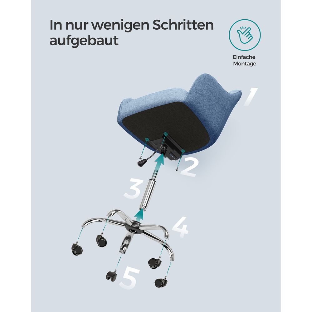 Højdejusterbar Kontorstol – Komfortabel Skrivebordsstol til Hjem og Kontor