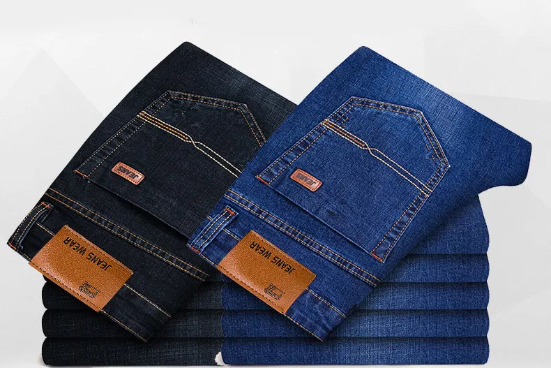 Lige jeans med stretch i holdbart materiale – billede 9