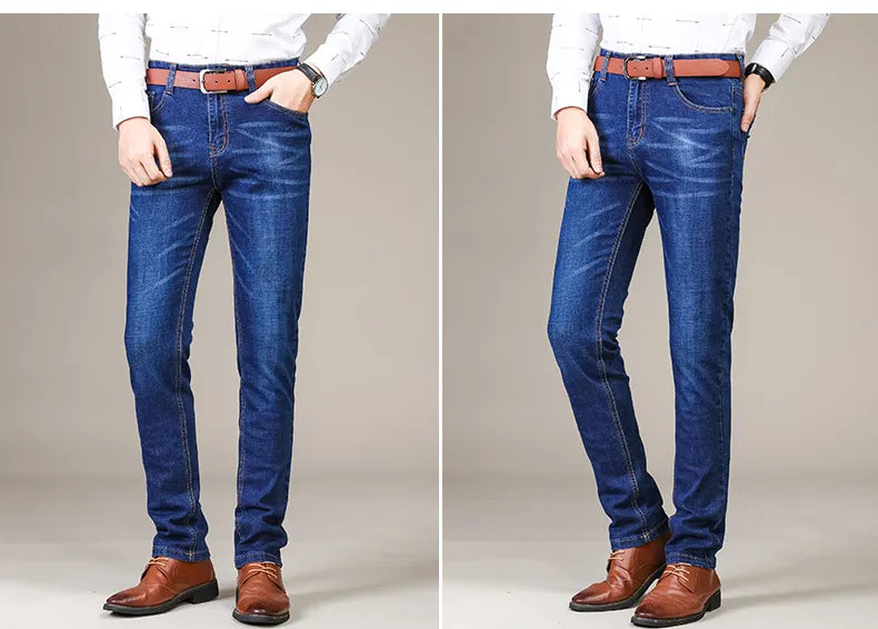 Lige jeans med stretch i holdbart materiale – billede 12