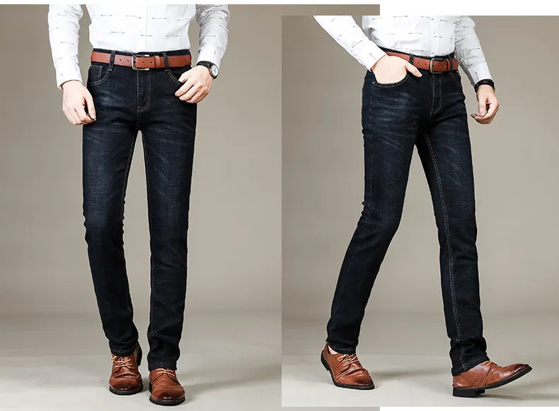 Lige jeans med stretch i holdbart materiale – billede 15