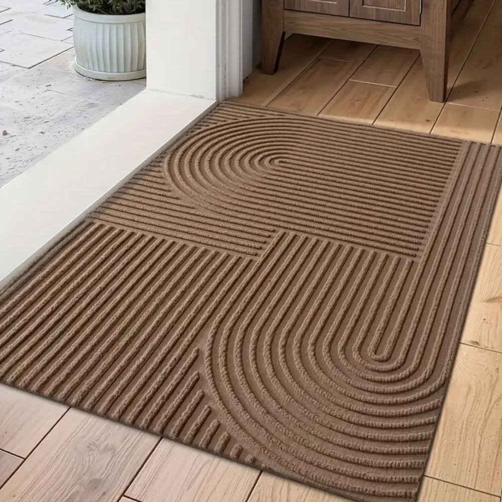 Vaskbar absorberende dørmåtte med linjemønster – billede 5