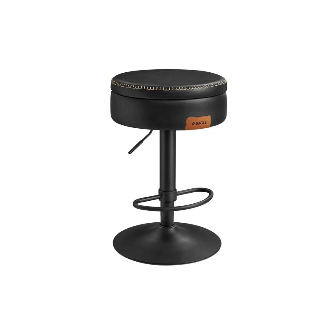 Justerbar drejelig barstol med skjult opbevaring