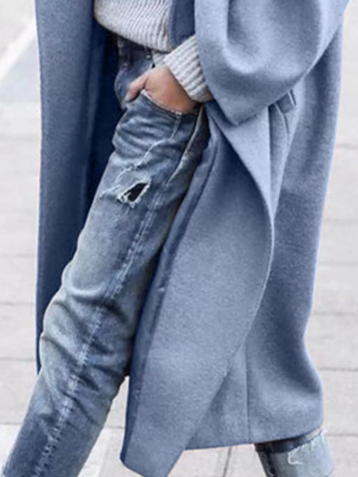 ELLEVANG oversized lang frakke til damer – billede 10