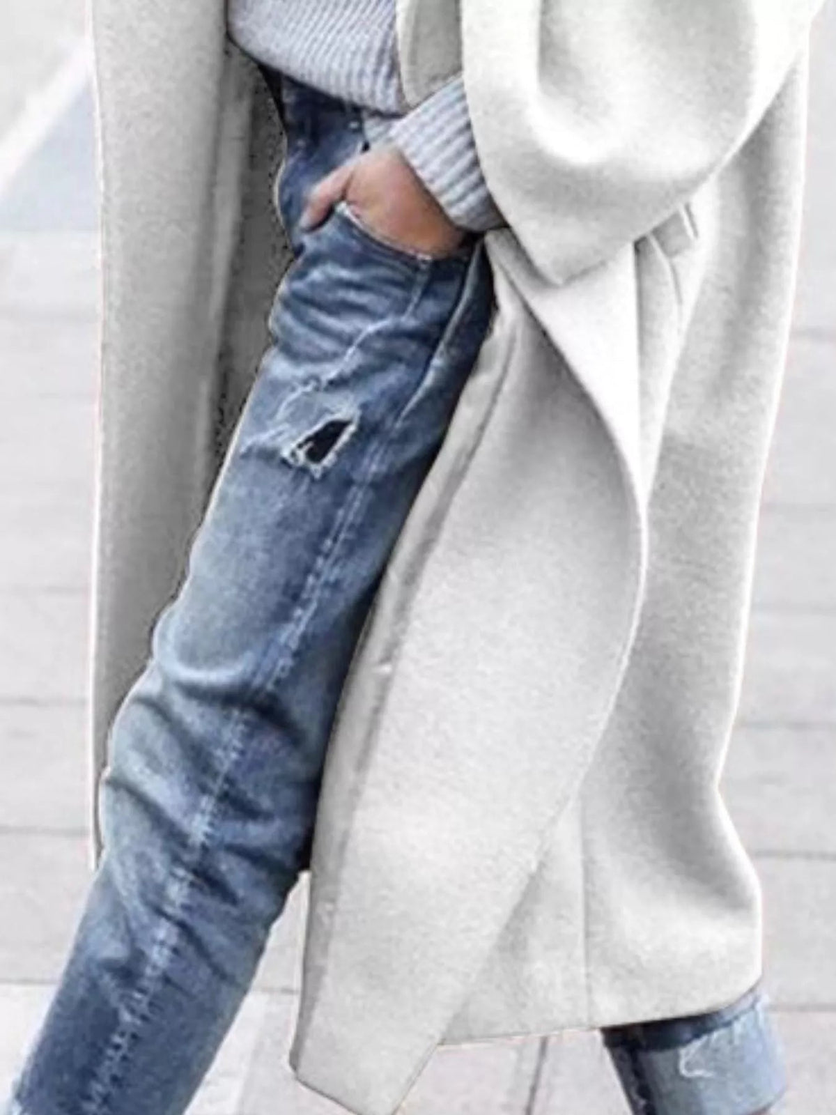 ELLEVANG oversized lang frakke til damer – billede 13