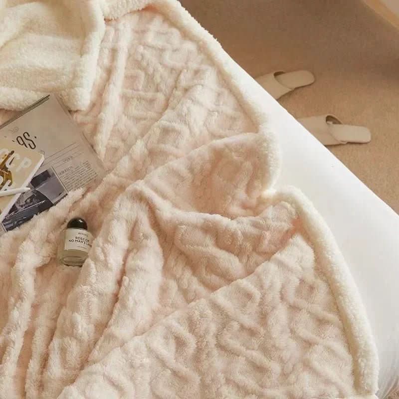 FÅREVANG blødt lammeuldstæppe i mikrofiberflonel – billede 9