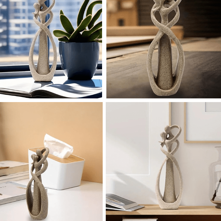 FAVNSTEN abstrakt skulptur i resin, 25 cm høj – billede 6
