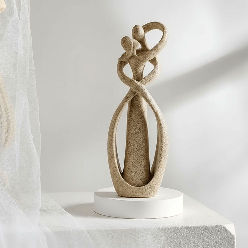 FAVNSTEN abstrakt skulptur i resin, 25 cm høj – billede 7