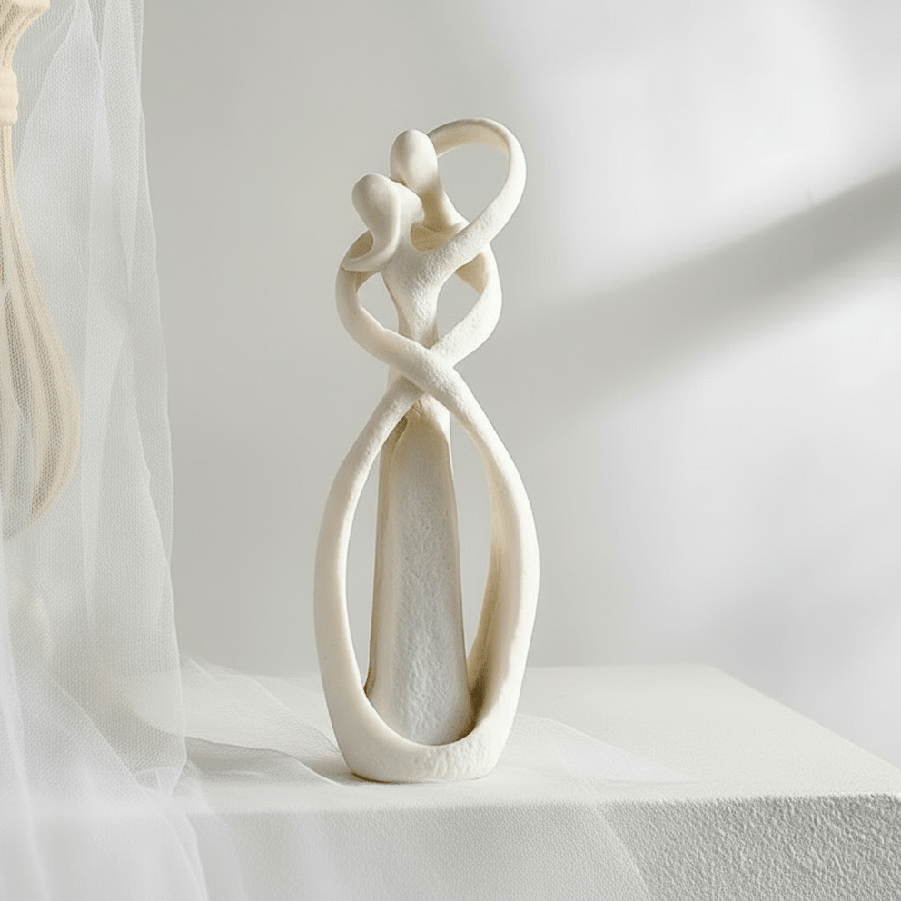 FAVNSTEN abstrakt skulptur i resin, 25 cm høj – billede 8