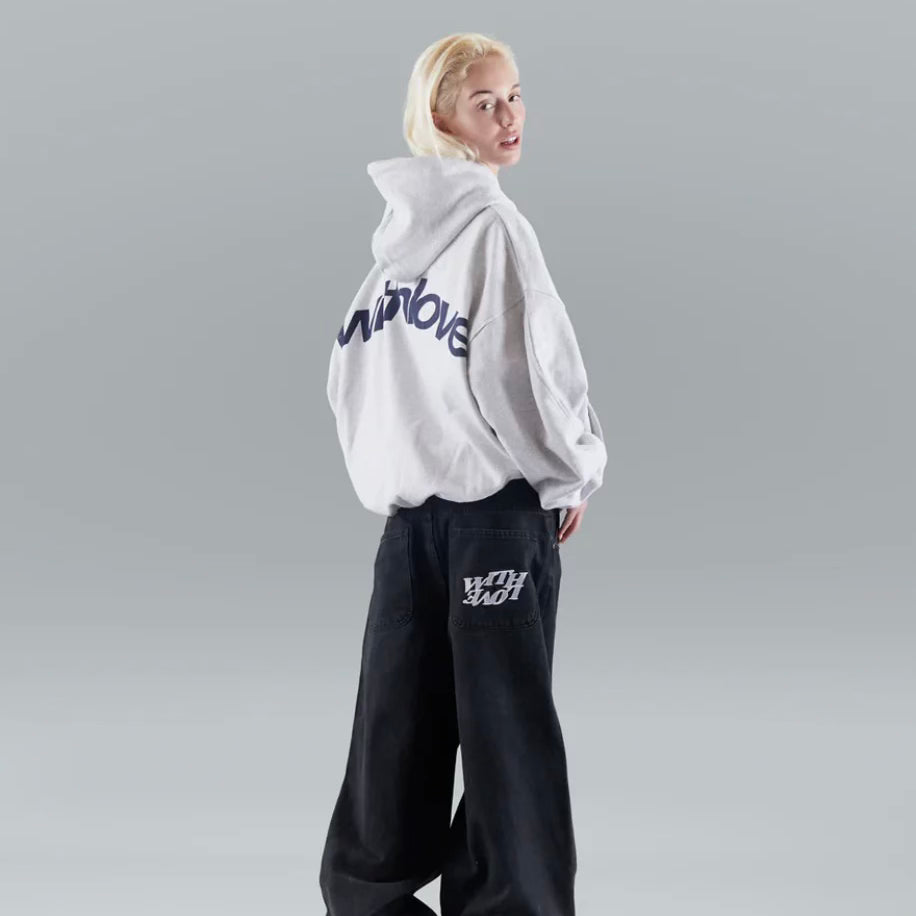 Oversize hoodie til damer med markant rygtryk – billede 8