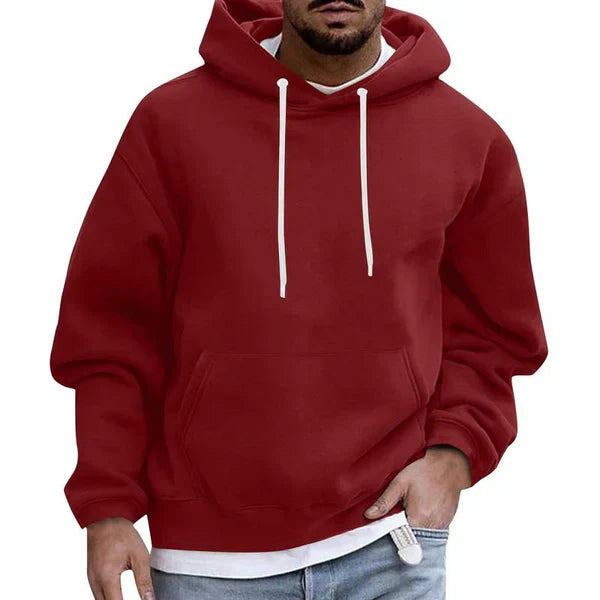 Lang blød hoodie til mænd med rummelig hætte – billede 4