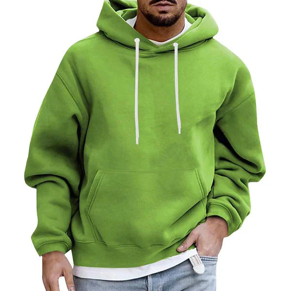 Lang blød hoodie til mænd med rummelig hætte – billede 6