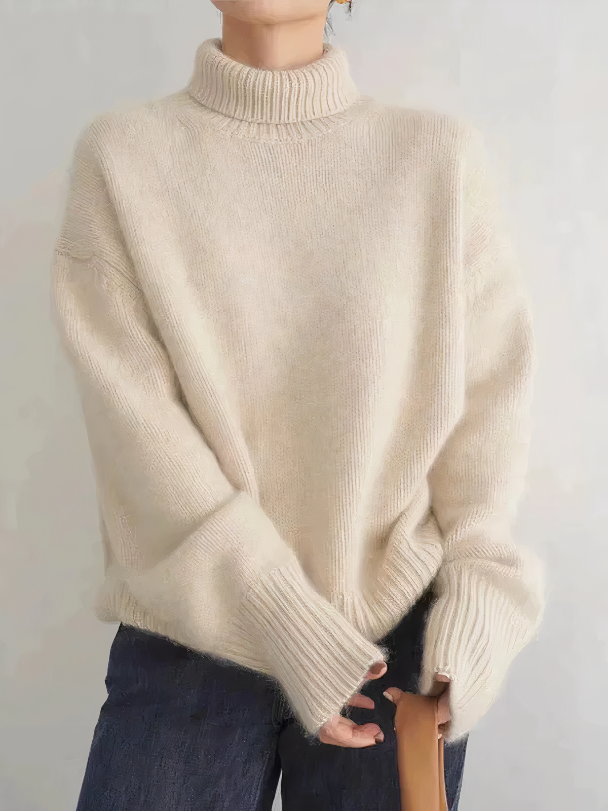 HALSVANG rullekravetrøje i ren cashmere – billede 3