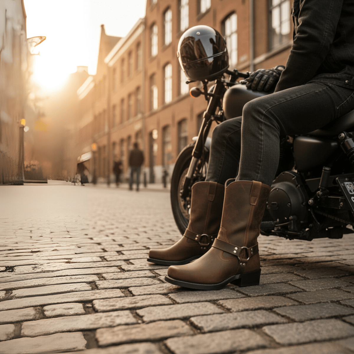JERNGREB robuste herrestøvler med harness-design – billede 4