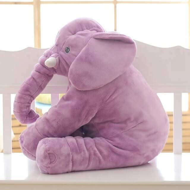 Superblød bamsepude formet som elefant i plys – billede 8
