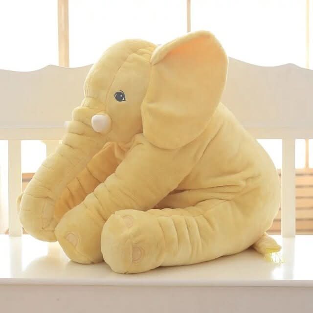 Superblød bamsepude formet som elefant i plys – billede 9