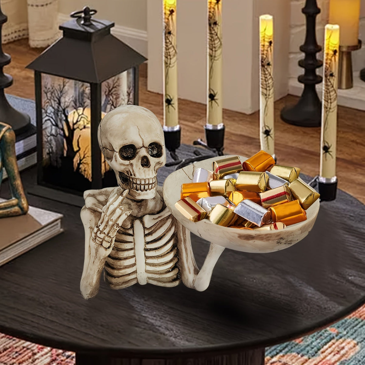 Nærbillede af skeletdetaljerne på kranieskålen