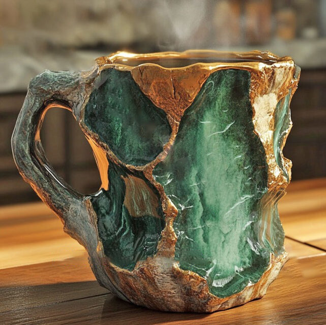 KRYSTALKRUS håndlavet kaffekrus i mineralkrystal – billede 4