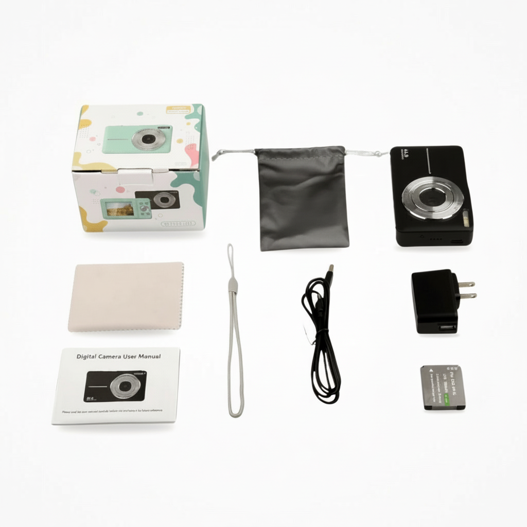 Kompakt digitalkamera i vintagestil med metalhus – billede 5