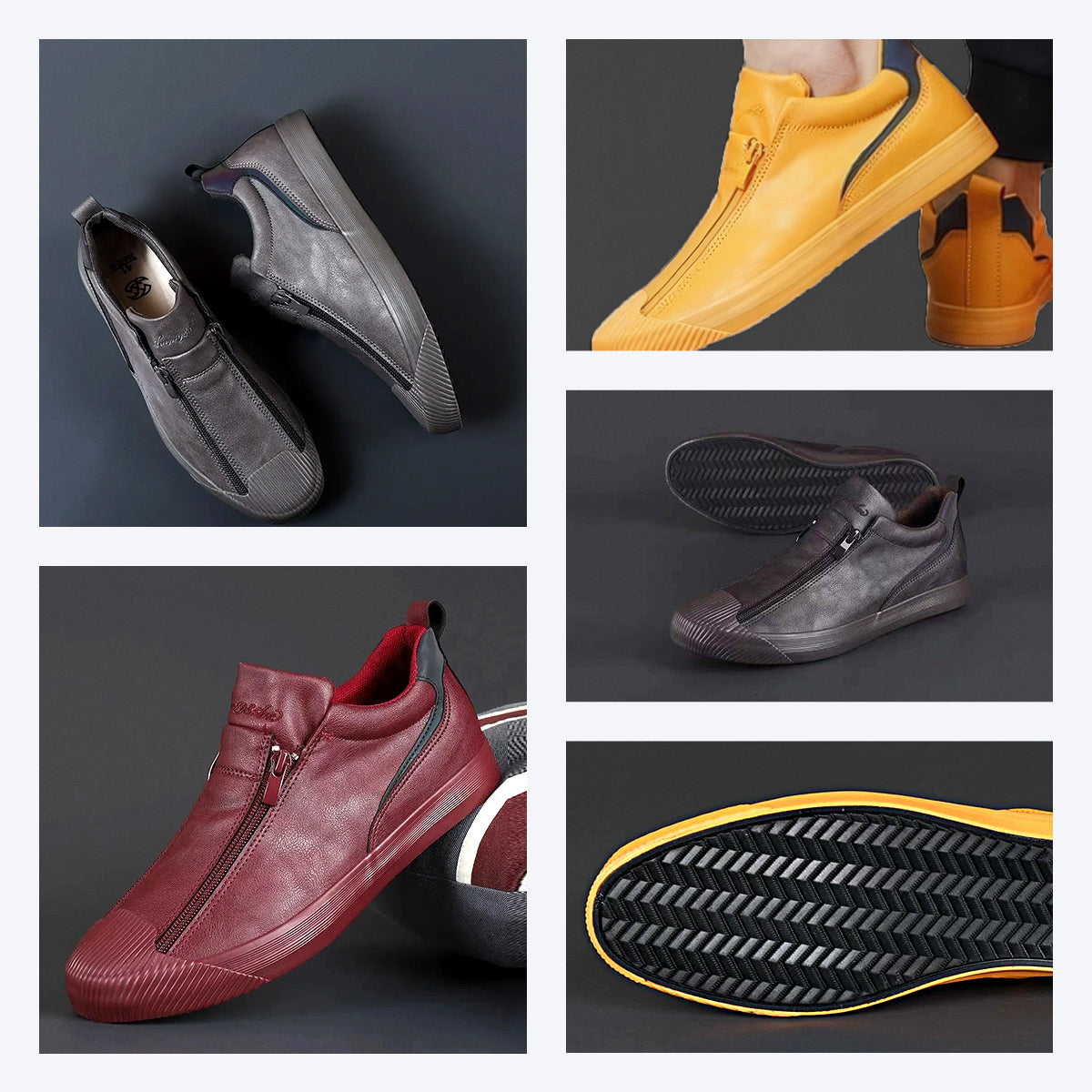 LYNSKRIDT herresneakers med lynlås – billede 6