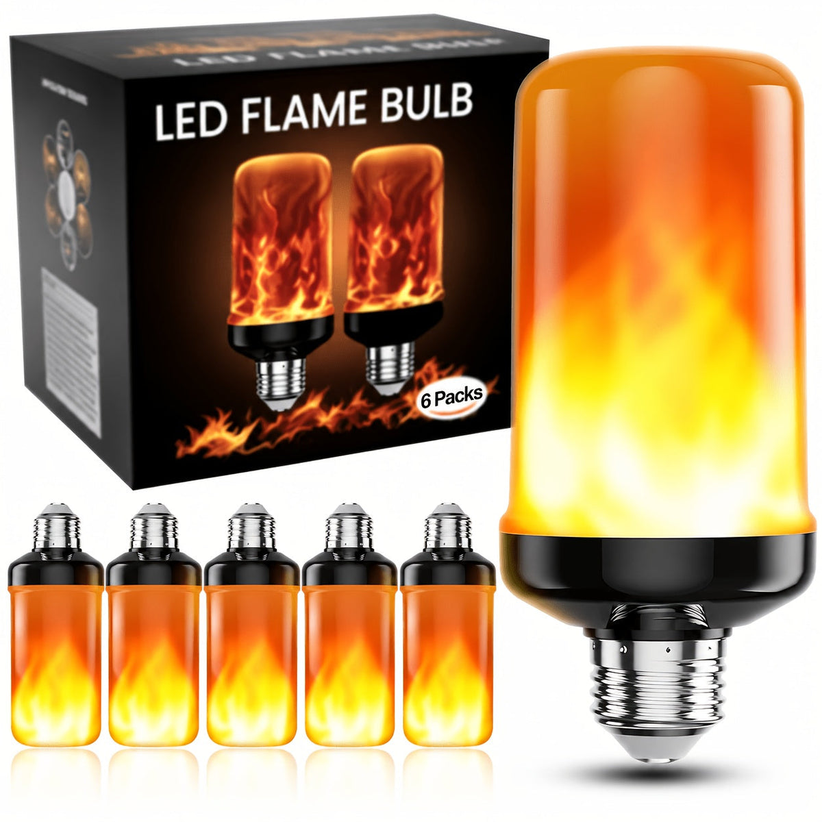LED-flammepære med flimrende ildeffekt, billede 5