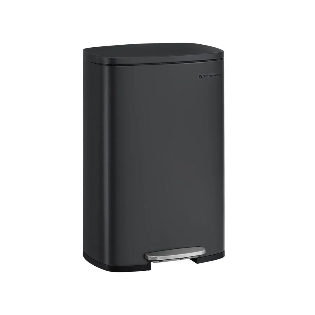 50L affaldsspand i rustfrit stål med pedal og soft-close låg – produktvisning 6 | Noreva Home