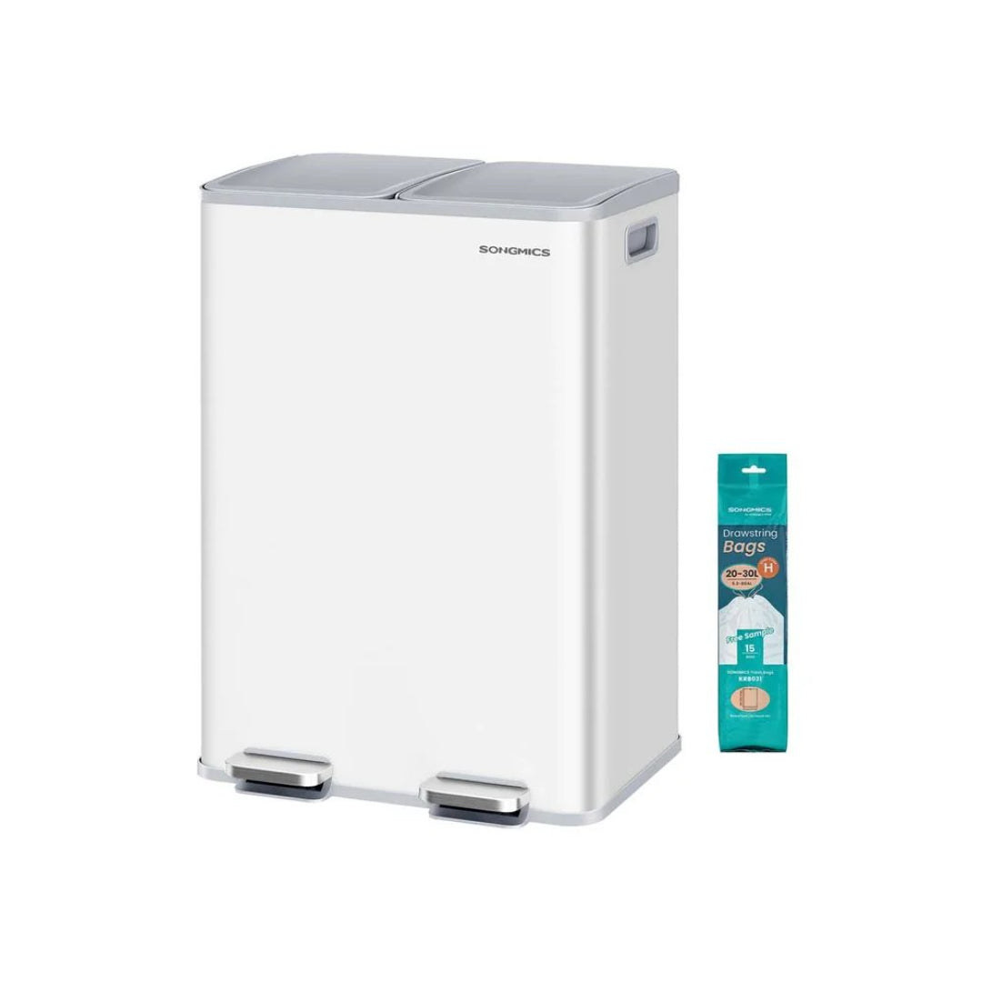 60L dobbelt pedalspand med udtagelige beholdere – produktvisning 3 | Noreva Home