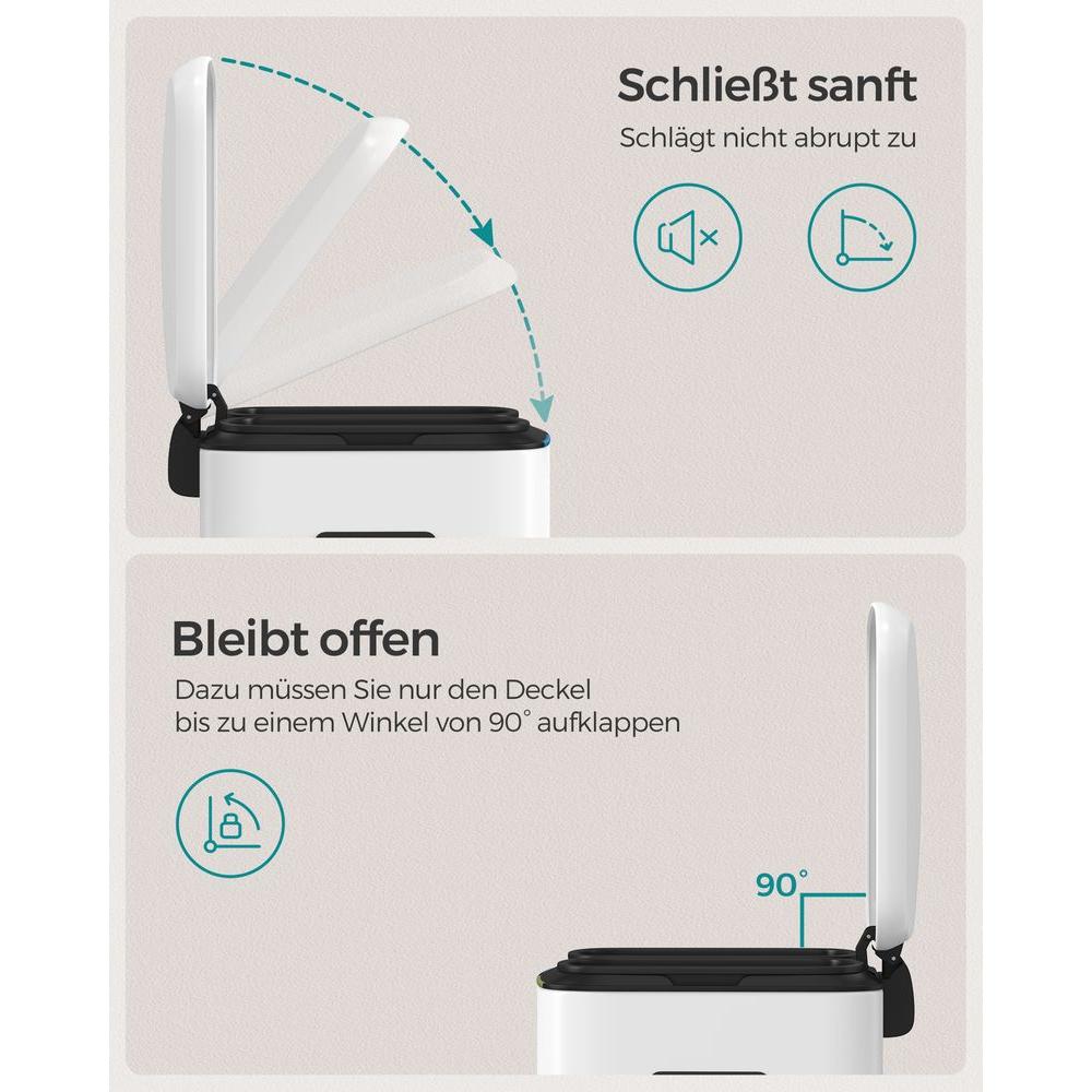 Affaldssorteringsspand 40 Liter med 2 Rum – Kompakt Skraldespand til Kildesortering – produktvisning 8 | Noreva Home