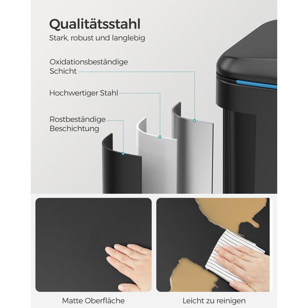 Affaldssorteringsspand 40 Liter med 2 Rum – Kompakt Skraldespand til Kildesortering – produktvisning 20 | Noreva Home