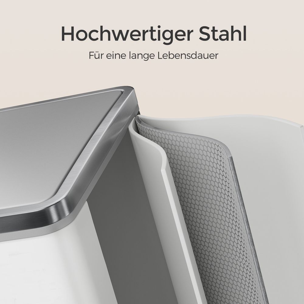 Affaldssorteringsspand med 2 rum á 30 liter – dobbelt skraldespand til kildesortering – produktvisning 20 | Noreva Home