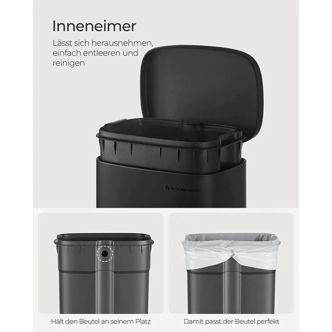 Affaldsspand 30L pedalspand i rustfrit stål – produktvisning 11 | Noreva Home