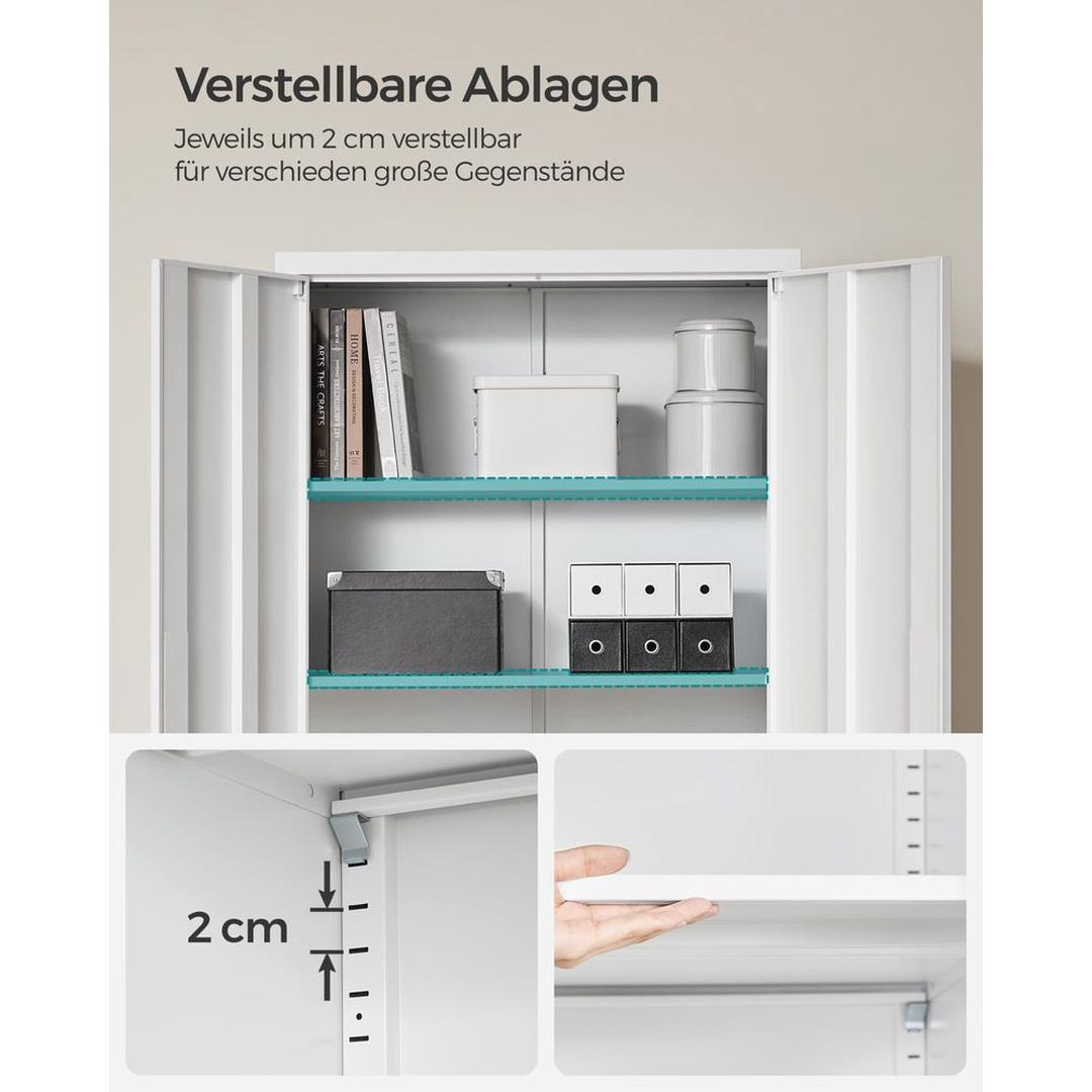 Arkivskab med 2 Låger – Aflåseligt Opbevaringsskab til Kontor og Hjemmearbejdsplads – produktvisning 16 | Noreva Home