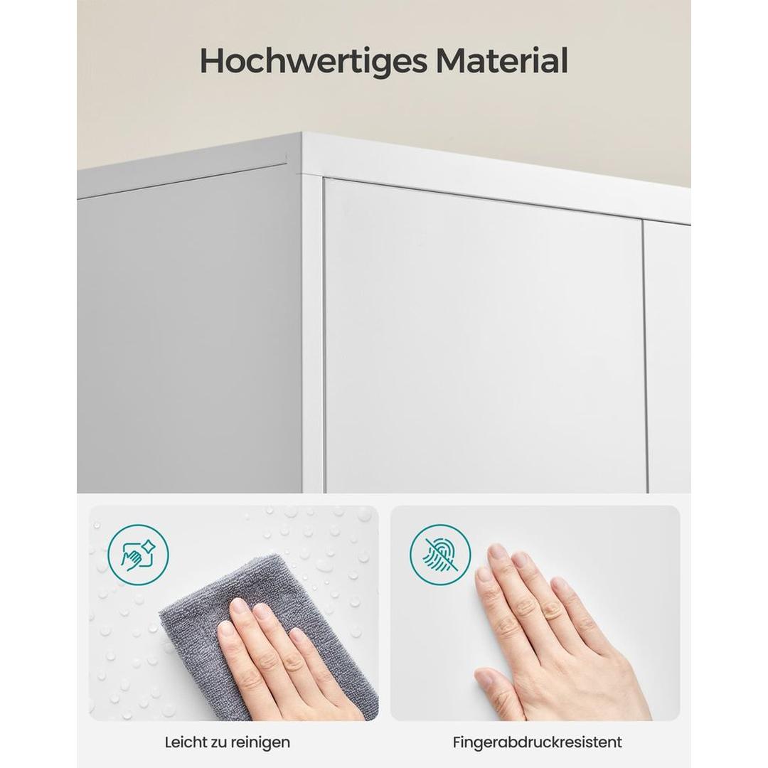 Arkivskab med 2 Låger – Aflåseligt Opbevaringsskab til Kontor og Hjemmearbejdsplads – produktvisning 17 | Noreva Home