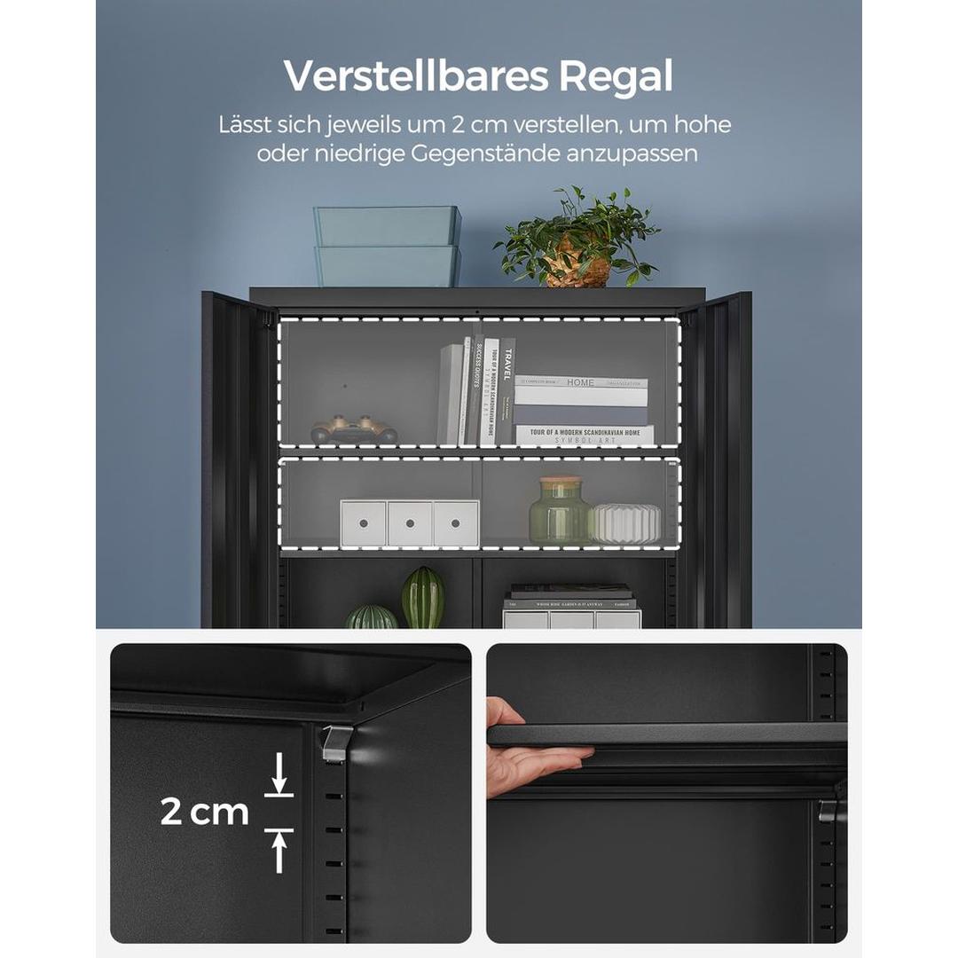 Arkivskab med 2 Låger – Aflåseligt Opbevaringsskab til Kontor og Hjemmearbejdsplads – produktvisning 26 | Noreva Home