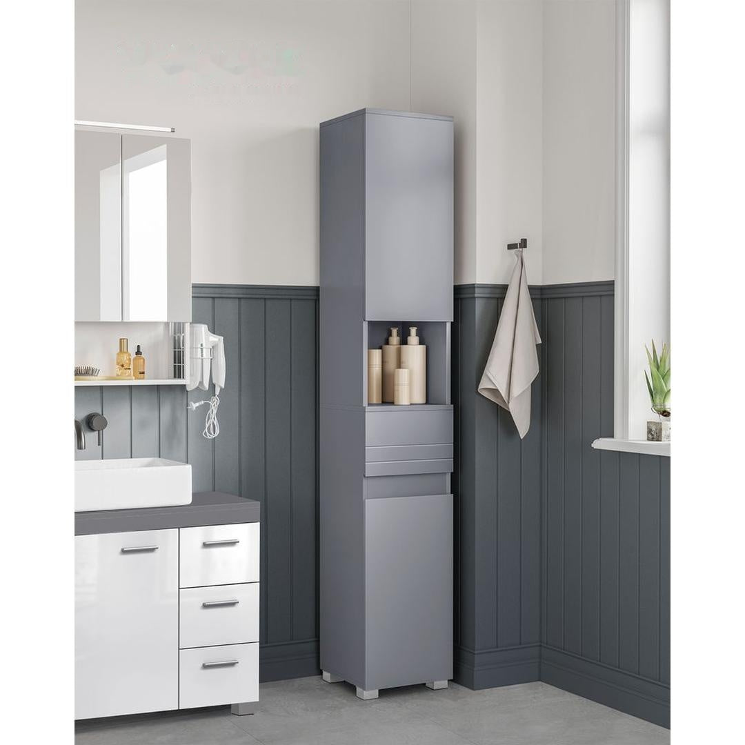 Badeværelsesskab 30 × 30 × 170 cm – Højskab med Over- og Underskab – produktvisning 8 | Noreva Home