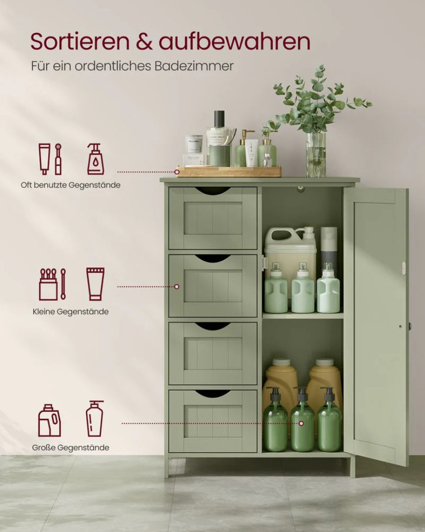 Badeværelsesskab med låge og skuffer – produktvisning 12 | Noreva Home