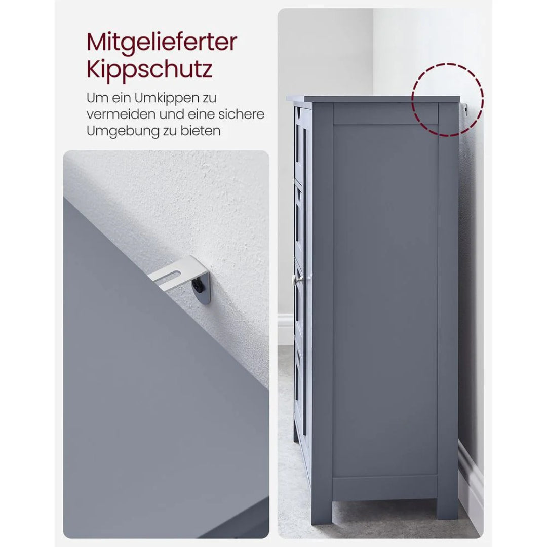 Badeværelsesskab med låge og skuffer – produktvisning 14 | Noreva Home