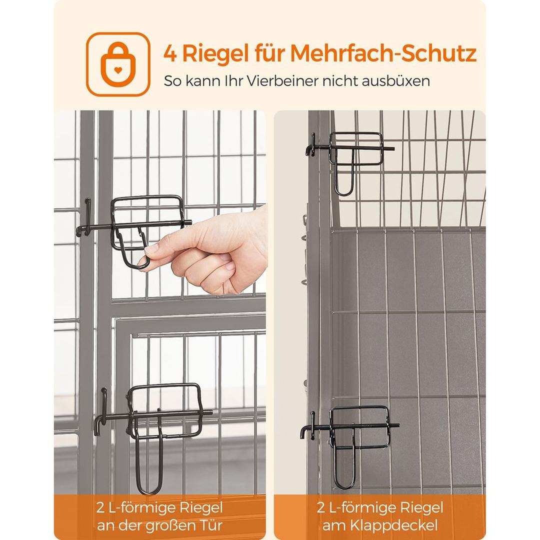 Bærbart Hundebur med Solid Konstruktion – Foldbart Transportbur til Hund – produktvisning 11 | Noreva Home