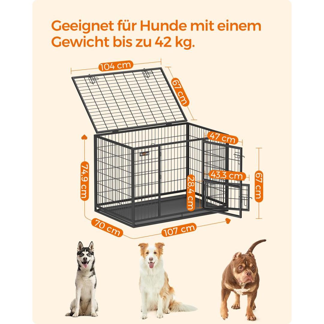 Bærbart Hundebur med Solid Konstruktion – Foldbart Transportbur til Hund – produktvisning 14 | Noreva Home