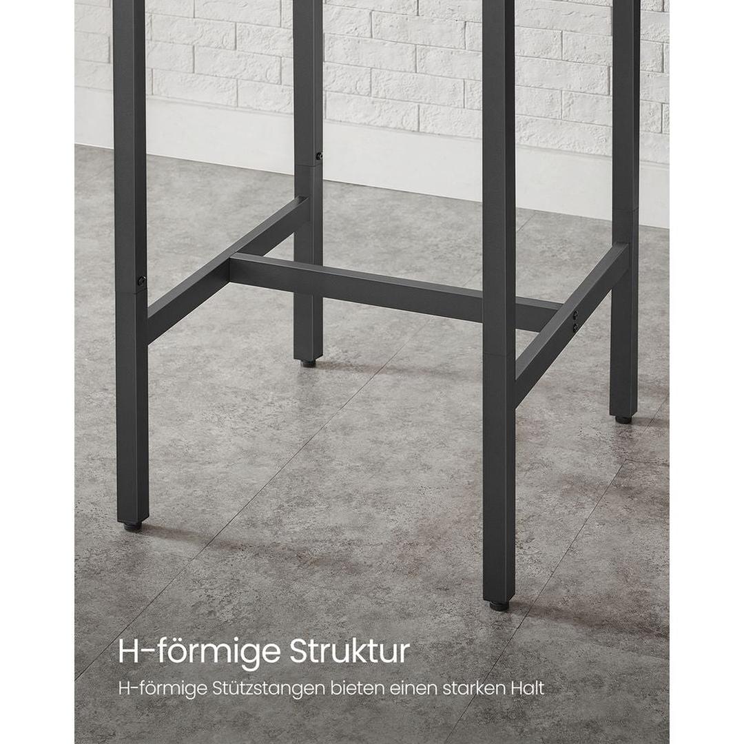 Barbord med stålstel – kvadratisk bord i industriel stil – produktvisning 7 | Noreva Home