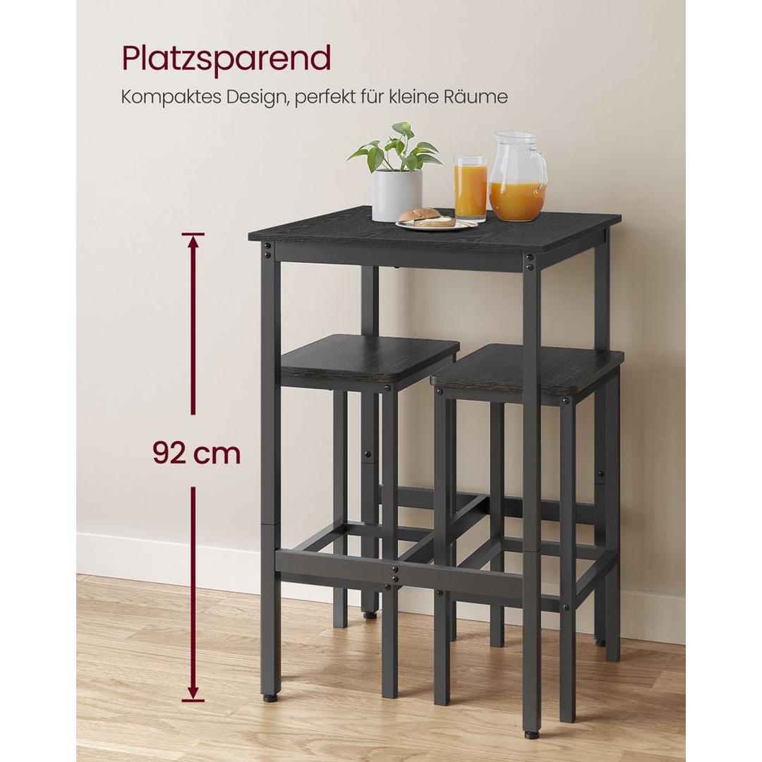 Barbord med stålstel – kvadratisk bord i industriel stil – produktvisning 15 | Noreva Home