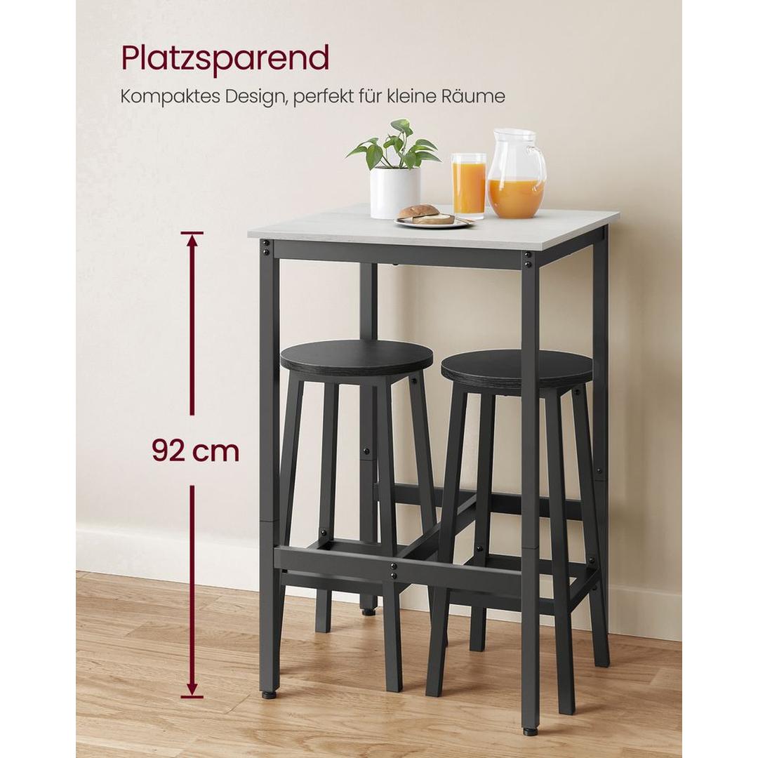 Barbord med stålstel – kvadratisk bord i industriel stil – produktvisning 19 | Noreva Home