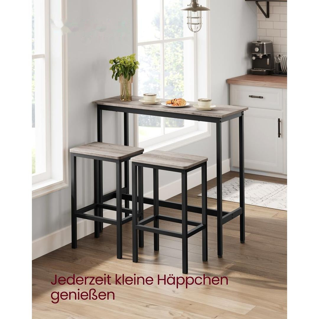 Barbordsæt i Industriel Stil – Højt Bord med Barstole til Køkken – produktvisning 10 | Noreva Home