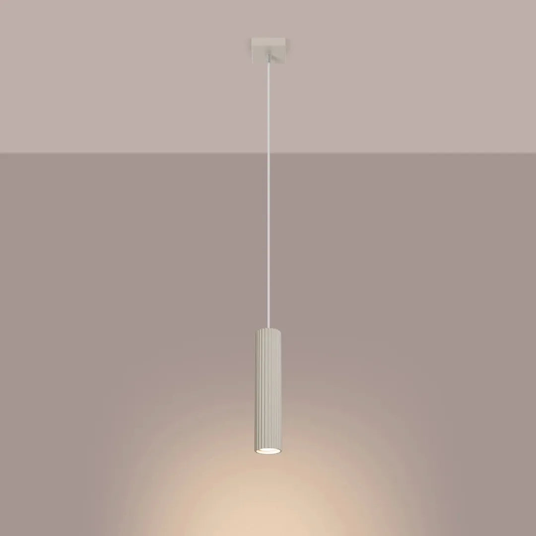 Beige Pendellampe KARBON med 1 Lyskilde – Loftlampe til Spisestue – produktvisning 6 | Noreva Home