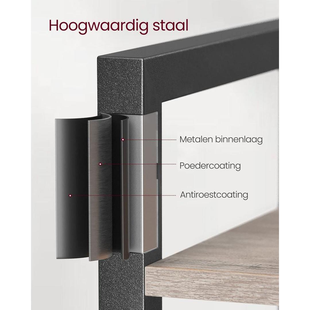 Bogreol med 6 Hylder – Industriel Opbevaringsreol af Stål og Spånplade – produktvisning 22 | Noreva Home