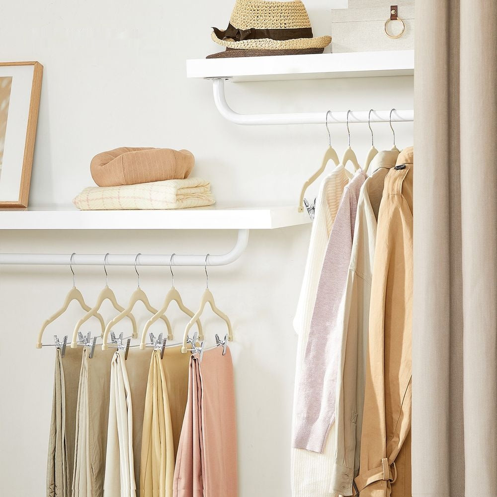 Buksebøjler i velour med justerbare clips, 20 eller 30 stk., produktvisning 23 | Noreva Home
