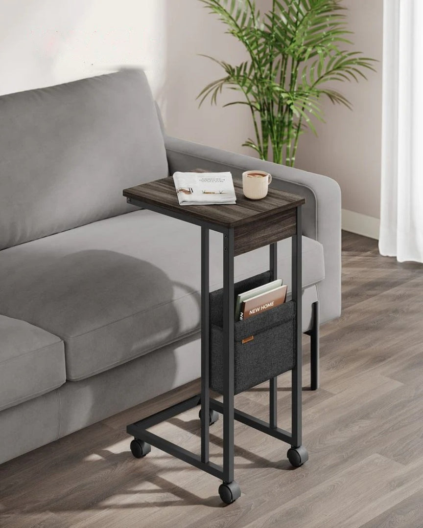 C-formet sidebord med ladestation og opbevaringspose, produktvisning 22 | Noreva Home