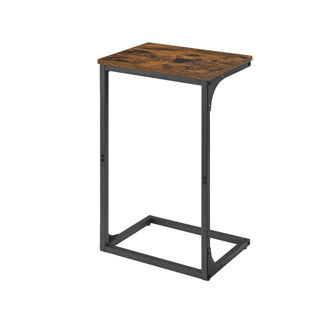 C-formet sidebord med metalstel og justerbare fødder, enkelt eller sæt med to, produktvisning 3 | Noreva Home