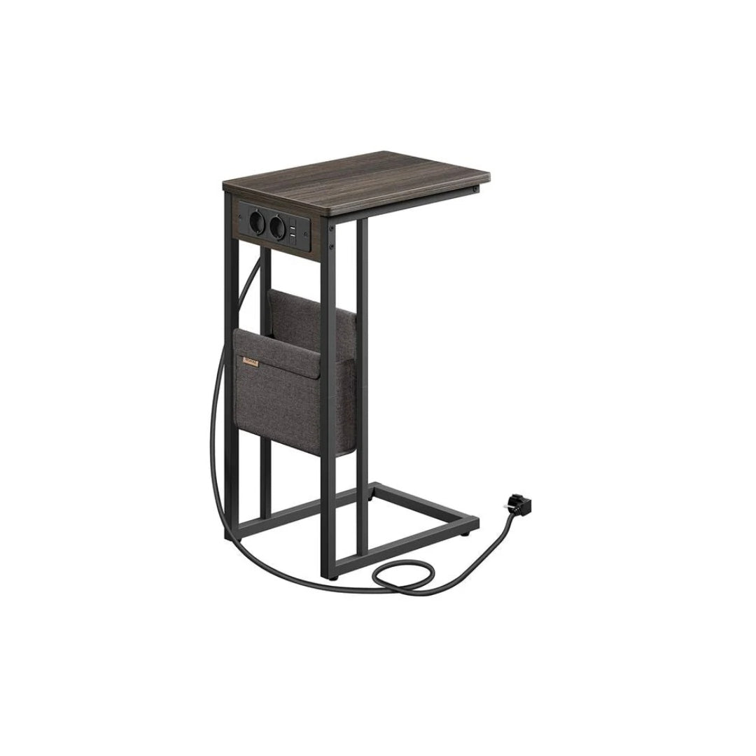 C-formet sidebord med stikkontakt og USB – produktvisning 7 | Noreva Home