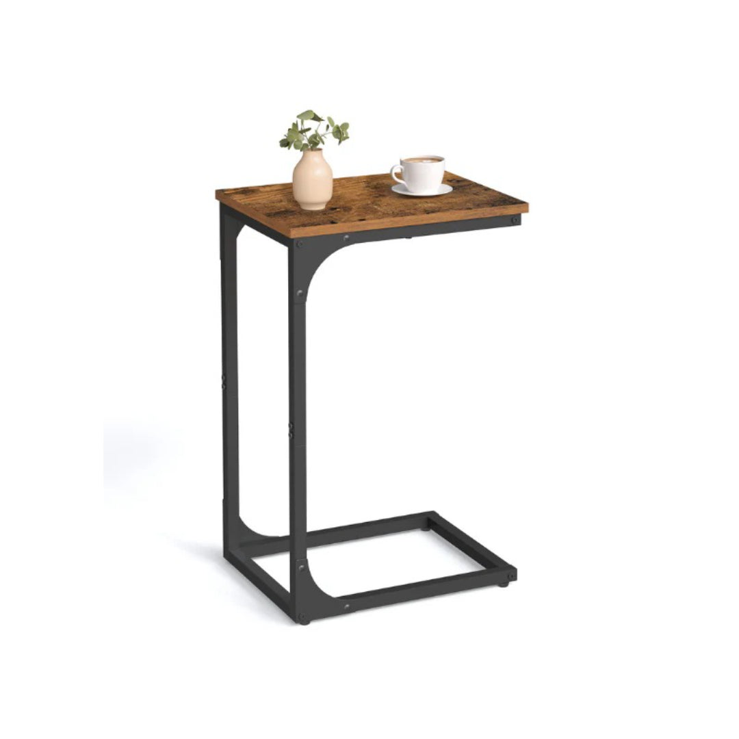 C-formet sidebord til sofa med stålstel, enkelt eller sæt med to, produktvisning 2 | Noreva Home